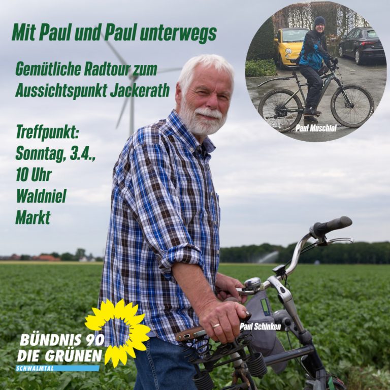 Mit Paul und Paul unterwegs – Fahrradtour zum Aussichtspunkt Jackerath